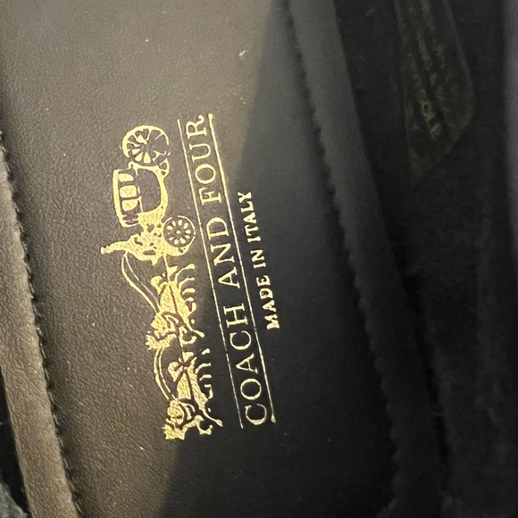 Coach and Four Alfa Penny Driving Black loafers 8.5 /9M Made in Italy - Picture 3 of 16